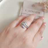 Anillo Gotas Plateado